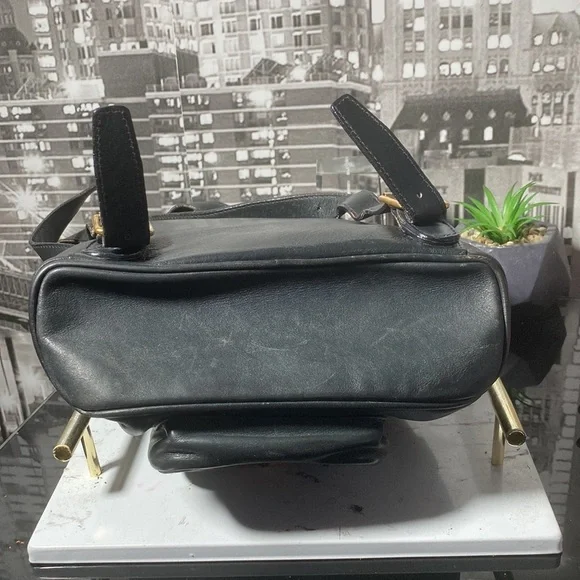 Gucci Black Leather Backpack with Bamboo Accent - Picture 13 of 16